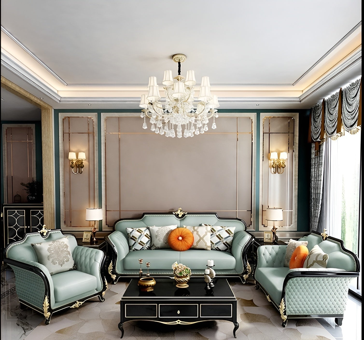 Minimalist European living room furniture- Lixra.com