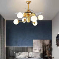Modern 2-in-1 Crystal Chandelier Ceiling Fan / Lixra