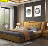 Modern Sophisticated Leather Platform Bed / Lixra