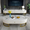 Supreme Modern Luxurious Marble Top Coffee Table and TV Stand / Lixra