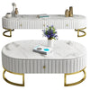 Supreme Modern Luxurious Marble Top Coffee Table and TV Stand / Lixra