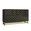 Glossy Wooden Metallic Modern Buffet Table / Lixra