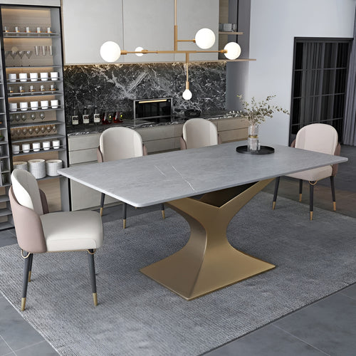 Elite Modern Marble Dining Table Set / Lixra