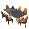 Rectangular Polished Marble Dining Table Set / Lixra