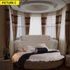 Round Luxurious Modern Leather Bed