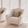 Classic Wood Carved Button-Tufted European Leather Sofa Set / Lixra