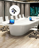 Modern Decorative Wooden Workspace Conference Desk / Lixra