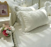 Microfiber Embroidered White Bedding Set / Lixra