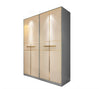 Light Luxury Storage Wooden & Glass Door Wardrobe / Lixra