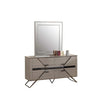 Geometric Accents Bedroom Set In River Sand Finish / Lixra