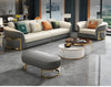 Leather Upholstery Luxurious Sofas With Ottoman / Lixra