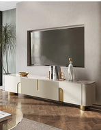Gold-Plated Wavy Design Modern TV Cabinet / Lixra