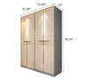 Light Luxury Storage Wooden & Glass Door Wardrobe / Lixra