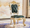 European Carved Leather Upholstery Dining Chair / Lixra