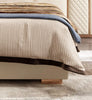 Luxury Redefined White Leather Bed With Rose Gold Accents / Lixra