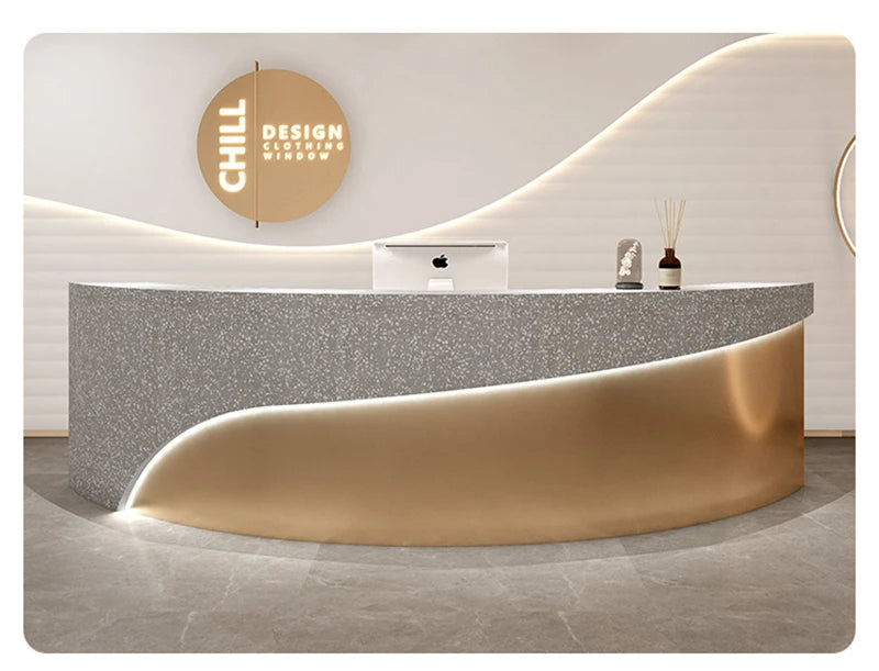 Ultra Modern Luxurious Office Reception Desk / Lixra
