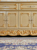 Grand Golden Wooden Hutch Or Buffet Table With Marble Top  / Lixra