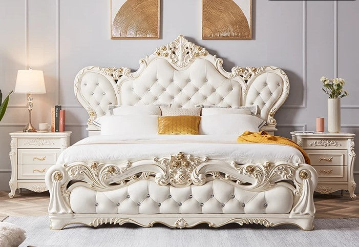 Luxurious European Tufted Leather Bed / Lixra