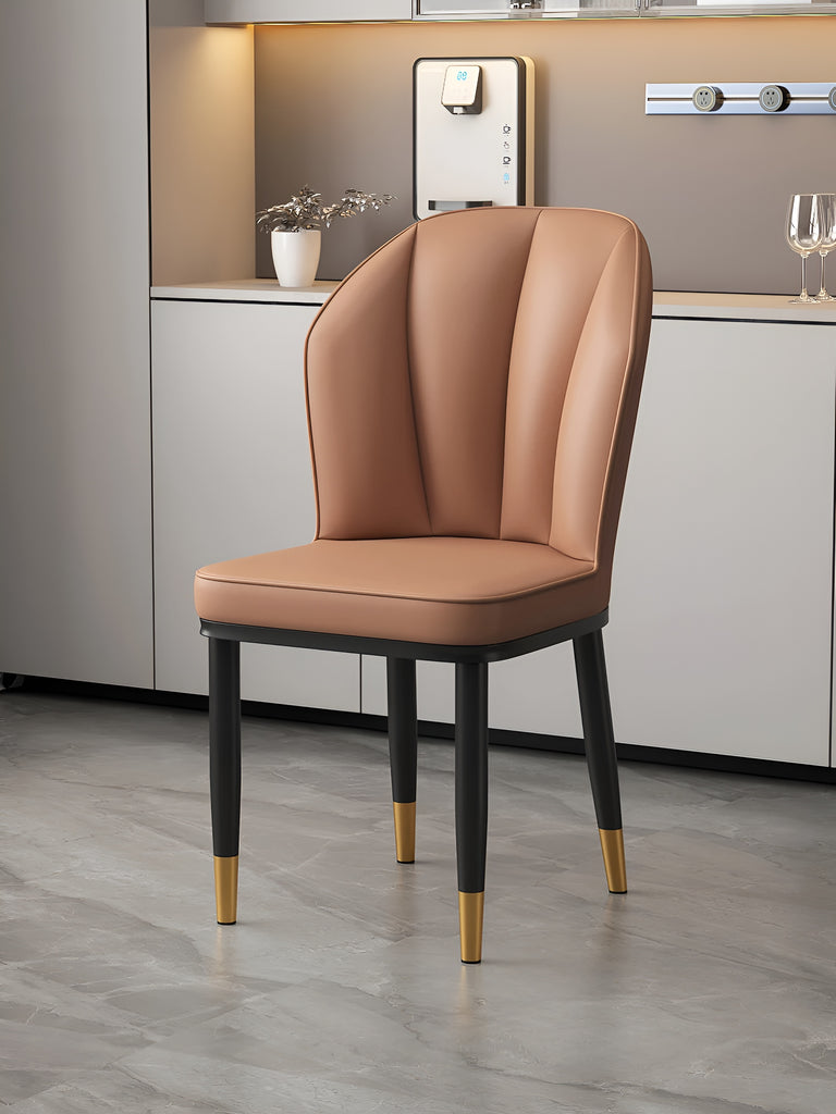 4-Piece Glossy Leather Dining Chairs / Lixra