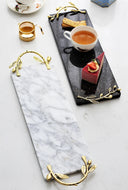 Luxurious Leaves Design Marble Tray / Lixra