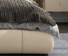 Creamy White Gold Plated Leather Bed / Lixra