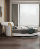 Personalized Leather Modern Round Bed / Lixra