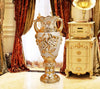 European Golden Accents Porcelain Flower Floor Vase / Lixra