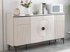 Marble-Top Metallic Base White Buffet Table / Lixra