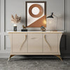 Modern Luxurious Marble Top Wooden Buffet Table / Lixra