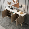 Modern Luxurious Marble Top Wooden Buffet Table / Lixra