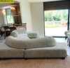 Streamlined Sectional Sofa In Elegant Fabric/ Lixra