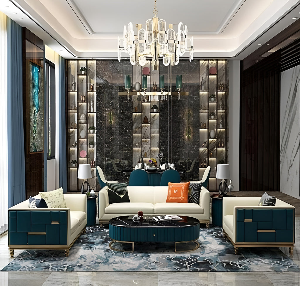 3-Pcs Leather Luxurious Sofa Set / Lixra