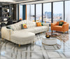 Leather Sectional Sofa With Tufted Design / Lixra