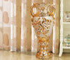 European Golden Accents Porcelain Flower Floor Vase / Lixra