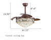 Remote Controlled Crystal LED Ceiling Fan/ Lixra