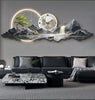 Modern Elegance Wall Clock with Nature-Inspired Hills Design / Lixra