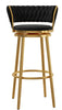 Set Of 3 High Raised Swivel Counter Bar Stools / Lixra