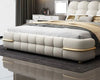 Luxurious Leather Art Bed With Metal Elegance / Lixra