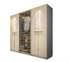 Elegance In Storage Wooden & Glass Door Wardrobe / Lixra