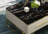 Modern Luxury Marble Coffee Table with Drawers / Lixra