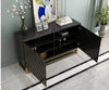 Glossy Wooden Metallic Modern Buffet Table / Lixra