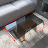 Exclusive Design Wooden Coffee Table With Glass Tabletop / Lixra
