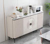 Marble-Top Metallic Base White Buffet Table / Lixra