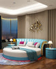 Personalized Leather Modern Round Bed / Lixra