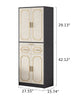 Golden Glow White Wooden Cabinet With Elegant Accents / Lixra