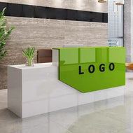 Glossy Wooden Reception Desk / Lixra
