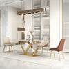 Marble Dining Table set with Gold Accents / Lixra