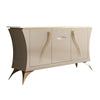 Modern Luxurious Marble Top Wooden Buffet Table / Lixra