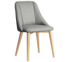 Set Of 4 Leather Finish Dining Chairs / Lixra