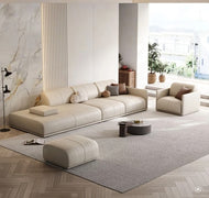 Versatile Comfort Square Armless Corner Leather Sofa Set / Lixra